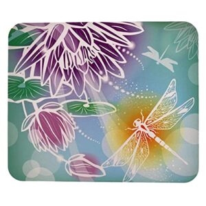 thick computer mouse pad desk mat office decor lily dragonfly