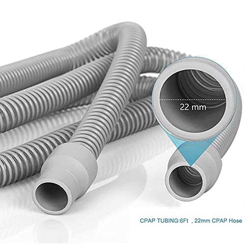 resplabs Hose - 6 feet gray Hose - Universal Tube Compatible with All ResMed and Philips Respironics Machines - 1 Pack