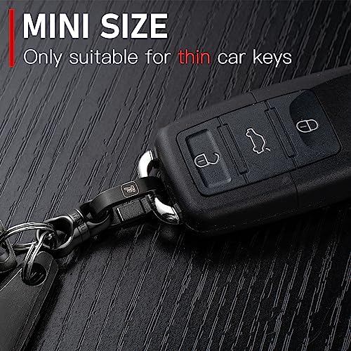 FEGVE Titanium Key Chain Rings with 2 Stainless Steel Key Rings, Mini carabiner Key holder Small Quick release Connecting Keychain Accessories for Home Car Keys bag pendant