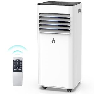 8,000 btu portable air conditioners, portable ac with remote for room to 300 sq.ft  3 in 1 air conditioner with dehumidification/air circulation/timer and window kit