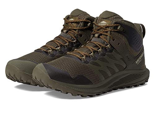 Merrell Men's Nova 3 Tactical Mid Waterproof Military Boot, Dark Olive, 11