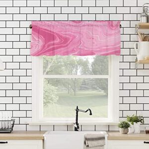 Valances for Windows, Marble Texture Abstract Black and White Gold Glitter Splatter Kitchen Curtains, Bathroom Curtains Window 54"x18" Rods Pocket Short Curtains, Kitchen Small Window Curtains