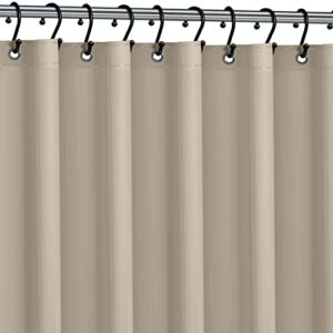 premium shower curtain liner, 72"w x 70"h - pvc-free, 6g peva shower curtain with 12 rust proof grommets and magnet-weighted bottom hem - moisture stain proof shower curtain liner (taupe)