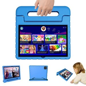 vneimqn kids tablet, 10 inch tablet for kids android 12 go wifi 32gb 12 hours battery toddler tablet, parental control pre-installed, 2-year guarantee, 1280 * 800 hd, dual camera with case included