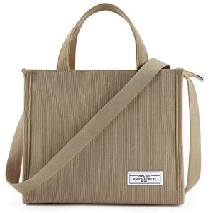 kalidi tote bag women large corduroy bag with zipper fashion corduroy tote handbag purse mini hobo crossbody shoulder bag