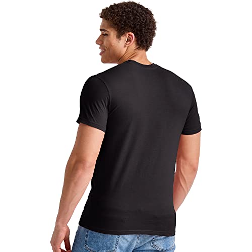 Hanes Men's Originals Lightweight Tall T-Shirt, Tri-Blend Tee, Big & Tall Sizes, Black