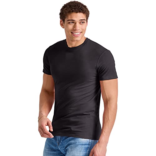 Hanes Men's Originals Lightweight Tall T-Shirt, Tri-Blend Tee, Big & Tall Sizes, Black