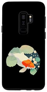galaxy s9+ koi carp close up lilly pad japanese culture lotus flower case
