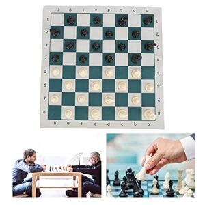Asixxsix International Standard Chess Game Set, 2 in 1 Board Games Folding Roll Up Chess Game Set Competition Large Plastic Chess Set with Chessboard and Storage Bag for Kids and Adults