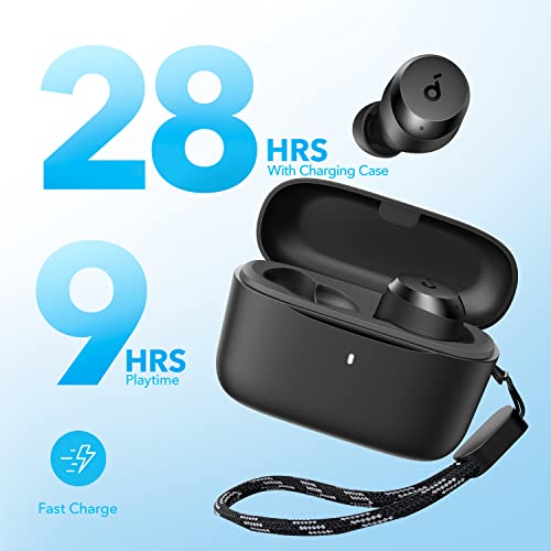 Soundcore by Anker A20i True Wireless Earbuds, Bluetooth 5.3, App, Customized Sound, 28H Long Playtime, Water-Resistant, 2 Mics for AI Clear Calls, Single Earbud Mode