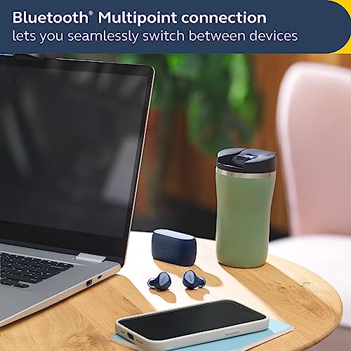 Jabra Elite 4 True Wireless Earbuds - Active Noise Cancelling Headphones - Discreet & Comfortable Bluetooth Earphones, Laptop, iOS and Android Compatible - Navy