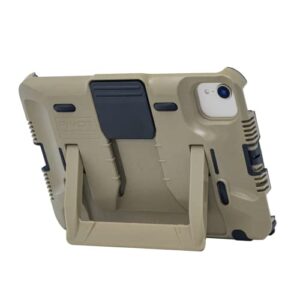 pivot t21a tablet case - fits ipad mini (6th gen.) - 360 degree protection - for professional pilots, general aviation (sand body/black clip)