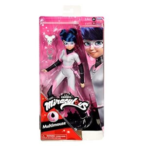 miraculous ladybug and cat noir toys multimouse fashion doll | articulated 26 cm multimouse doll with accessories kwami | bandai dolls