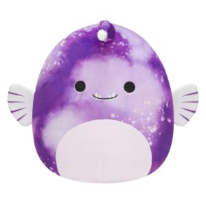 squishmallows 8" easton the anglerfish - officially licensed kellytoy plush - collectible soft & squishy fish stuffed animal toy - add to your squad - gift for kids, girls & boys - 8 inch