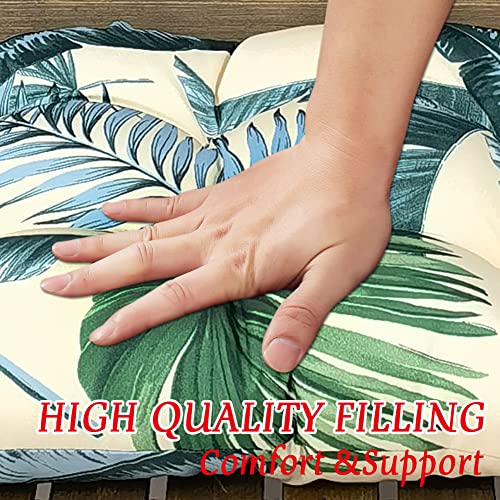 Srutirbo Outdoor Bench Cushion 51”x 19” Waterproof Floral Printed Garden Patio Bench Seat Cushion Swing Cushion for Wicker Loveseat Settee, Patio Furniture (Hawaiian)