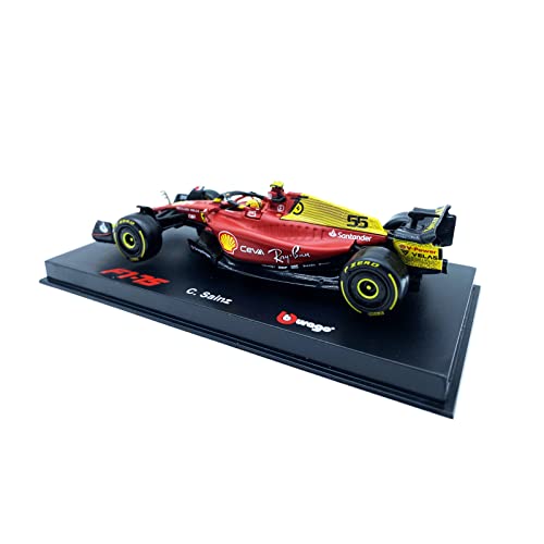 HTLNUZD Bburago 1/43 2022 F1-75 #55 75th Anniversary Carlos Sainz 1:43 Formula One Racing Car Alloy Die Cast Collection Vehicles Model (Hardcover 75th #55)