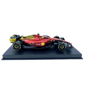 HTLNUZD Bburago 1/43 2022 F1-75 #55 75th Anniversary Carlos Sainz 1:43 Formula One Racing Car Alloy Die Cast Collection Vehicles Model (Hardcover 75th #55)