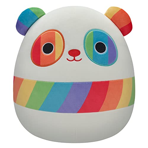 Squishmallows 12-Inch Sarakee Pride Rainbow Panda - Medium-Sized Ultrasoft Official Kelly Toy Plush