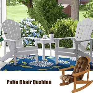 Srutirbo Rocking Chair Cushion Pad,Water Resistant Patio Chair Cushion for Adirondack Chair High Back Indoor Outdoor Soft Thickened Patio Chaise Lounger Cushion Overstuffed Patio Chair Cushion (Gray)