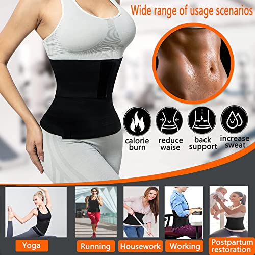 Auronp Waist Trainer for Women Lower Belly Fat,2023 Upgraded Waist Wrap,Sweat Band Waist Trainer for Women,Non-Slip,Waist Trainer for Women Plus Size