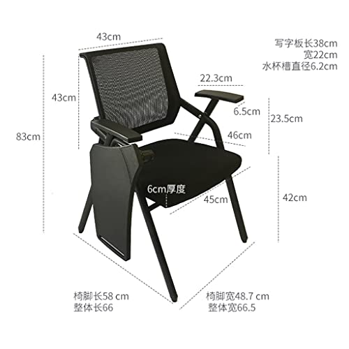 Student Chair With Desk Attached, Mesh Office Chair With Lumbar Support,Foldable Computer Desk Chair With Tablet Arm Writing Board And Cup Holder Metal Frame Backrest Table Chair ( Color : Orange )