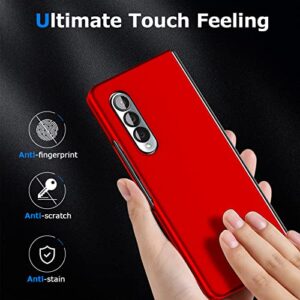 RLUYIDIKS for Samsung Galaxy Z Fold3 Case,Slim Hard PC Matte Phone case,Wireless Charging Compatible 7.6inch Lightweight Slim Protective Case for Samsung Galaxy Z Fold 3 5G,Red RUS02-06 CP