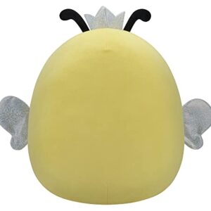 Squishmallows Original 12-Inch Sunny Honey Bee with Rainbow Belly and Silver Crown- Medium-Sized Ultrasoft Official Jazwares Plush