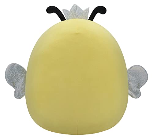 Squishmallows Original 12-Inch Sunny Honey Bee with Rainbow Belly and Silver Crown- Medium-Sized Ultrasoft Official Jazwares Plush