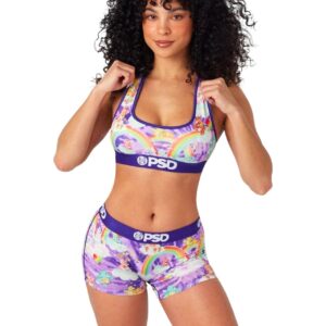 PSD Women's Retro Care Bears Boy Shorts, Purple, S