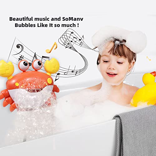 Crabby Bubble Bath Toy for Toddlers - Automatic Bubble Maker with 12 Children's Songs - Sing-Along Bath Bubble Machine for Baby, Toddler and Kids - Fun Bathtub Toy for Endless Bubble Play