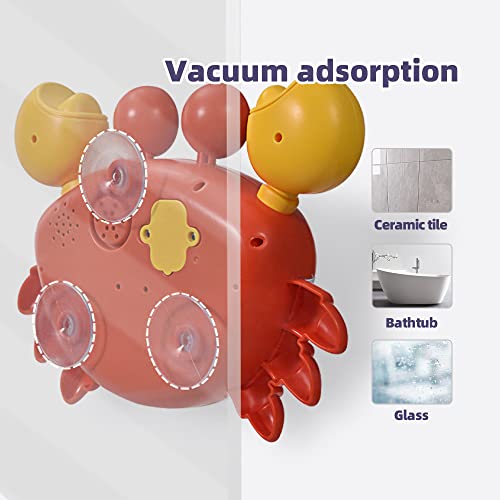 Crabby Bubble Bath Toy for Toddlers - Automatic Bubble Maker with 12 Children's Songs - Sing-Along Bath Bubble Machine for Baby, Toddler and Kids - Fun Bathtub Toy for Endless Bubble Play