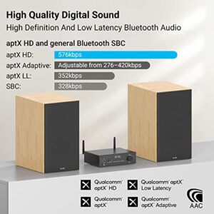 Arylic B50 Bluetooth aptX HD Stereo Amplifier with Audio Transmitter, 2 Channel 50W*2 Amplifier with HDMI ARC, Phono in and Free GO Control APP.Support 192Khz/24bits HD Music Transmission & Reception.