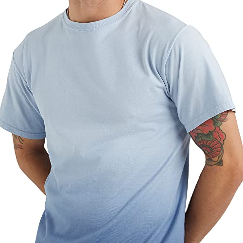 Hanes Men's Originals Short-Sleeve, Garment-Washed T-Shirt Dye, Saltwater Ombre