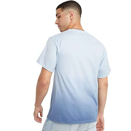 Hanes Men's Originals Short-Sleeve, Garment-Washed T-Shirt Dye, Saltwater Ombre