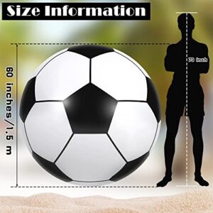 ELCOHO 60 Inch Inflatable Beach Ball Jumbo Inflatable Soccer Ball Pool Party Decoration Toy Beach Toy for Water Sports Games Party Supplies Family Gathering