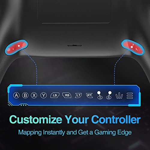 AUGEX Wireless Controller for Playstation 4 Controller, Ymir Game Remote for PS 4 Controller with Turbo, Steam Gamepad Work with Back Paddles (Midnight Blue)