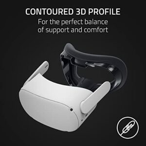 Razer VR Facial Interface for Meta Quest 2: Ultra-Thin Texture - Universal Silicone Cushion w/ Cooling Vents - Light-Blocking Design - Long Lasting Support and Comfort - Contoured 3D Profile