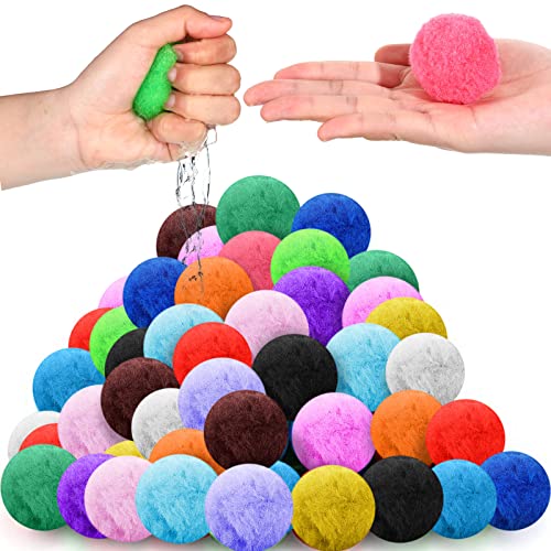 Honoson 320 Pcs Reusable Water Balls Cotton 2 Inch Outdoor Toy Colorful Fun Outdoor Water Toys, Summer Activities for Pool and Backyard Little Teens Water Fight Beach Games