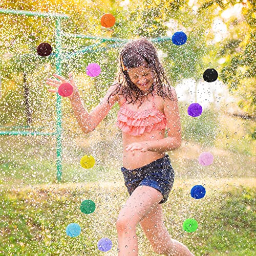 Honoson 320 Pcs Reusable Water Balls Cotton 2 Inch Outdoor Toy Colorful Fun Outdoor Water Toys, Summer Activities for Pool and Backyard Little Teens Water Fight Beach Games