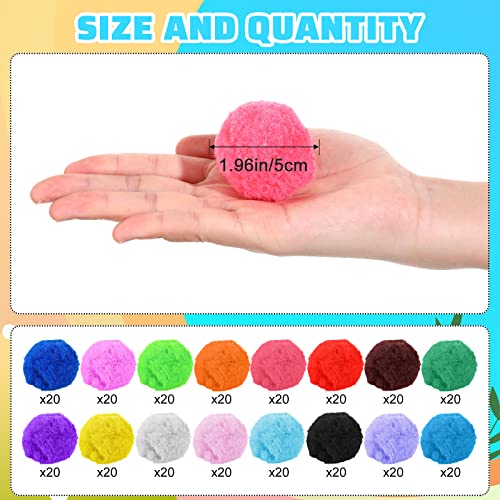 Honoson 320 Pcs Reusable Water Balls Cotton 2 Inch Outdoor Toy Colorful Fun Outdoor Water Toys, Summer Activities for Pool and Backyard Little Teens Water Fight Beach Games