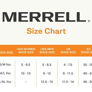 Merrell -men's and -women's Zoned Lightweight Cushion Wool Hiking Crew Socks-1 Pair Pack-Breathable Unisex Arch Support, White Rainbow, Small-Medium