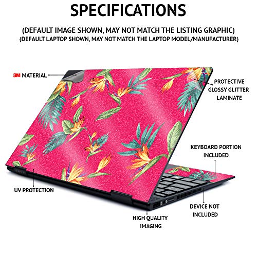 MightySkins Glossy Glitter Skin Compatible with Lenovo IdeaPad Flex 5 14" (2022) Full Wrap Kit - Flaming Soccer Ball | Protective, Durable High-Gloss Glitter Finish | Easy to Apply | Made in The USA