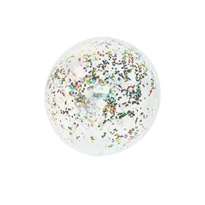 yuguolorry swimming beach ball jumbo pool balls confetti glitters inflatable swimming pool water ball beach outdoor summer party favors for adult inflatable beach balls (iridescent 23 inch)