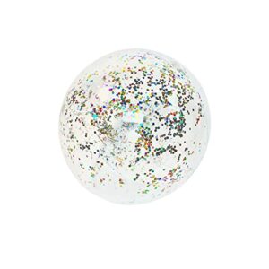 Yuguolorry Swimming Beach Ball Jumbo Pool Balls Confetti Glitters Inflatable Swimming Pool Water Ball Beach Outdoor Summer Party Favors for Adult Inflatable Beach Balls (Iridescent 23 Inch)