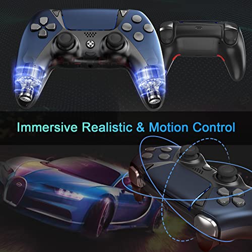AUGEX Wireless Controller for PS4 Controller, Ymir Game Remote for Playstation 4 Controller with Turbo, Steam Gamepad Work with Back Paddles, Scuf Controllers for PS4/Pro/Silm/PC/IOS