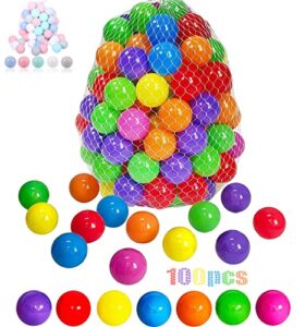langxun 100pcs soft plastic ball pit balls - plastic toy balls for kids - ideal baby toddler ball pit, ball pit play tent, baby pool water toys, kiddie pool, party decoration, photo booth props