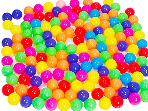 LANGXUN 100pcs Soft Plastic Ball Pit Balls - Plastic Toy Balls for Kids - Ideal Baby Toddler Ball Pit, Ball Pit Play Tent, Baby Pool Water Toys, Kiddie Pool, Party Decoration, Photo Booth Props