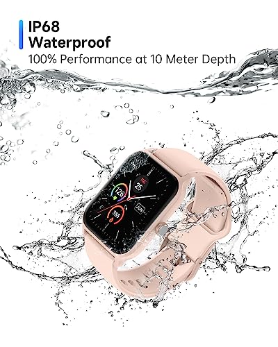 TOOBUR Smart Watch for Women Alexa Built-in, 1.8" IP68 Waterproof Fitness Tracker with Heart Rate/Blood Oxygen/Sleep Tracker/100+ Sport Modes/Answer & Make Calls, Fitness Watch Android iOS Compatible