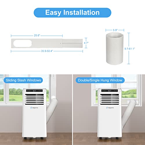 Wiytamo 10,000 BTU Portable Air Conditioners for Room Up to 450 Sq.Ft, Smart WIFI Remote Control, 3-in-1 Portable AC Unit, Dehumidifier and Fan, Exhaust Hose & Window Installation Kit Included