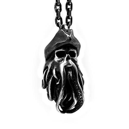 Vintage 316L Stainless Steel Octopus David Jones Pendant Pendant Men's Women's Necklace